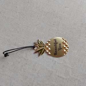 Gold Pineapple Keychain - Free With $50 Purchase